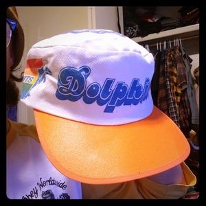 Vintage 1980s Silver Season Dolphins painters hat